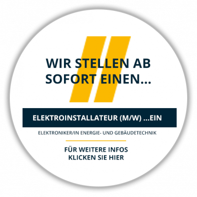 Stellenanzeige: Elektroinstallateur